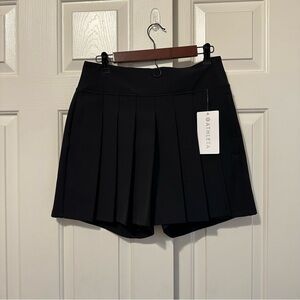 NWT Athleta Black Endless Pleated Skirt Size 6 Golf Athleisure Preppy Classic